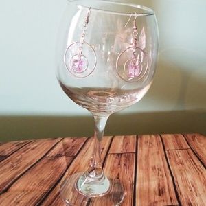 Purple hoop earrings 33E